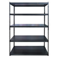 RACK 5 NIVELES NEGRO TABLA LAMINADA 122 X 46 X 183  CARGA 360KG X NIVEL