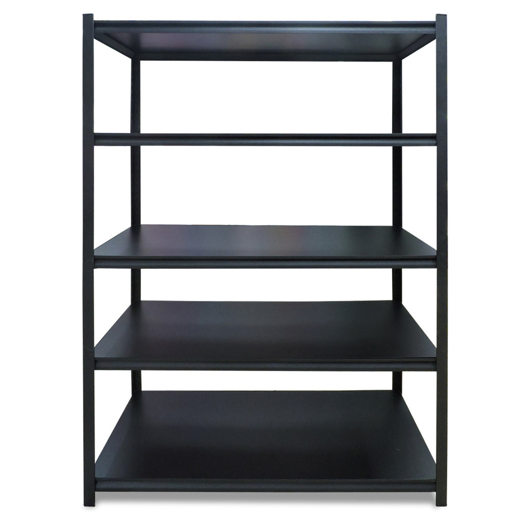 RACK 5 NIVELES NEGRO TABLA LAMINADA 122 X 64 X 183 CARGA 360KG POR NIVEL