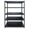 RACK 5 NIVELES NEGRO TABLA LAMINADA 122 X 64 X 183 CARGA 360KG POR NIVEL