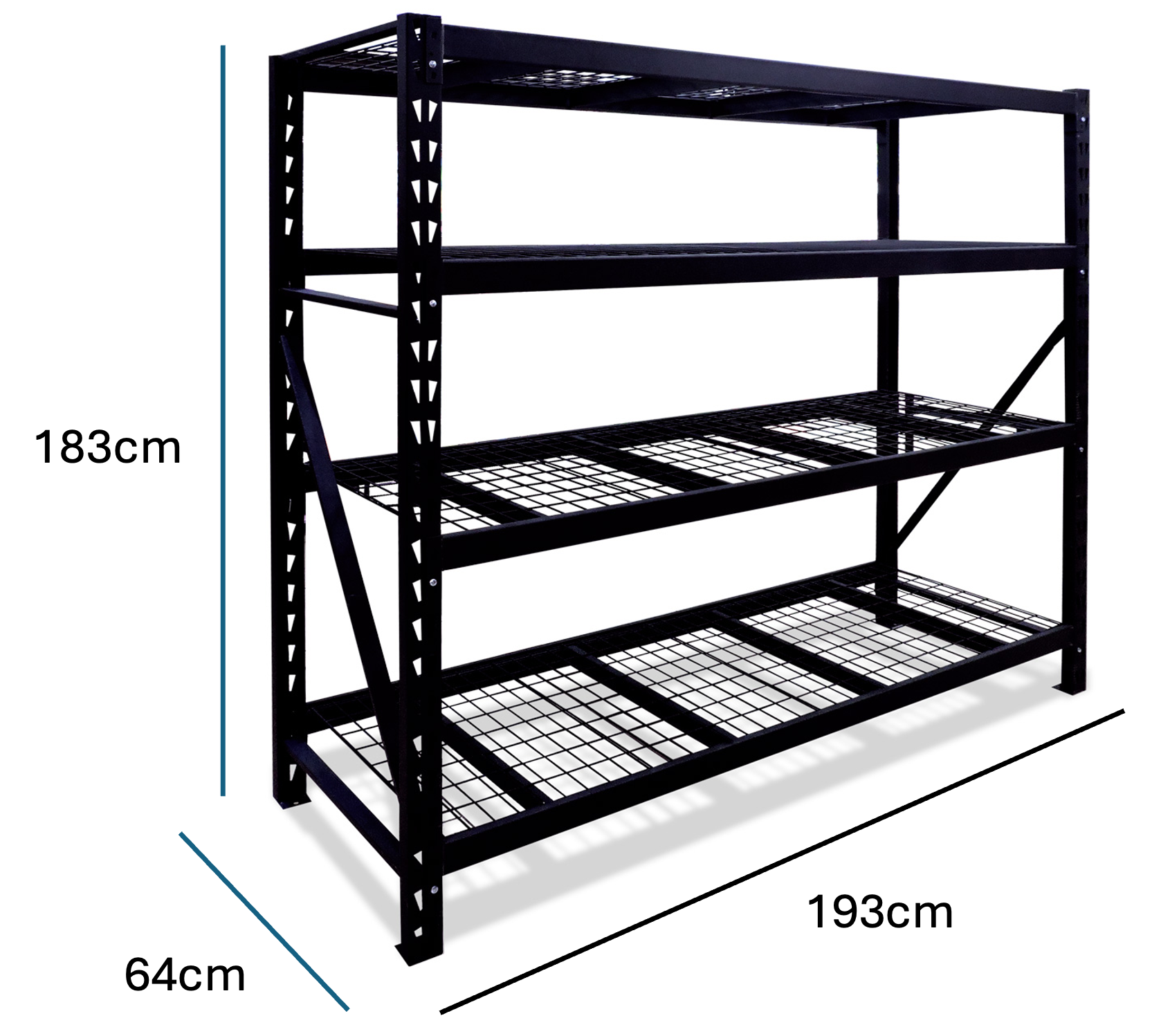 Anaquel Estante Metalico Industrial 5 Niveles L193 A63 H182