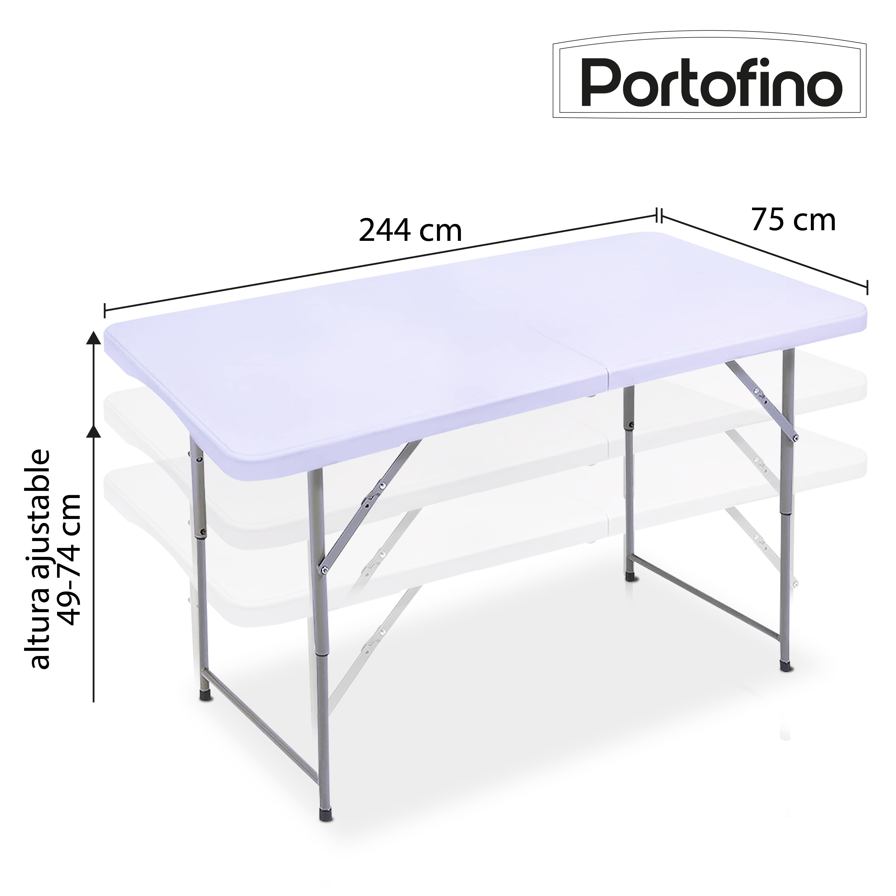 MESA PLEGABLE TIPO PORTAFOLIO 1.22M DE LARGO