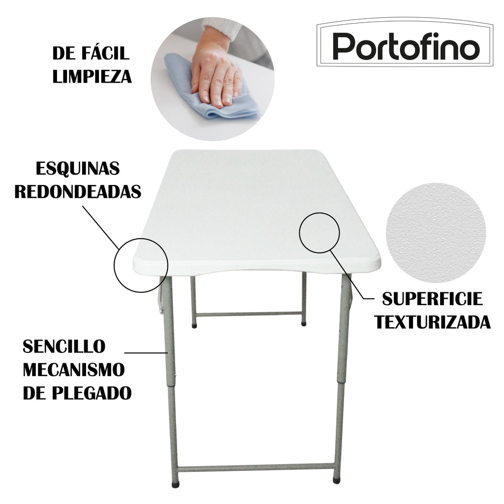 MESA PLEGABLE TIPO PORTAFOLIO 1.22M DE LARGO