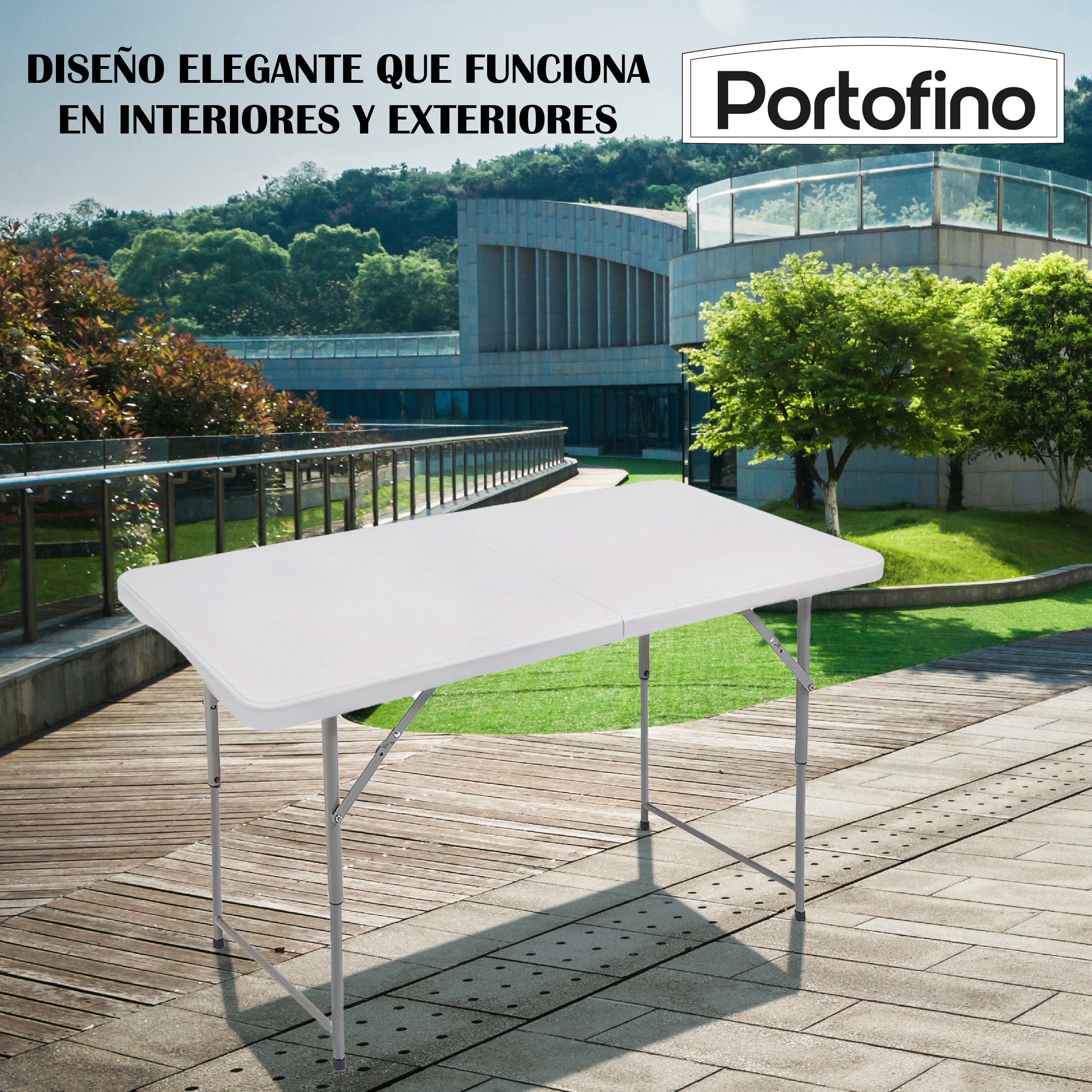 MESA PLEGABLE TIPO PORTAFOLIO 1.22M DE LARGO
