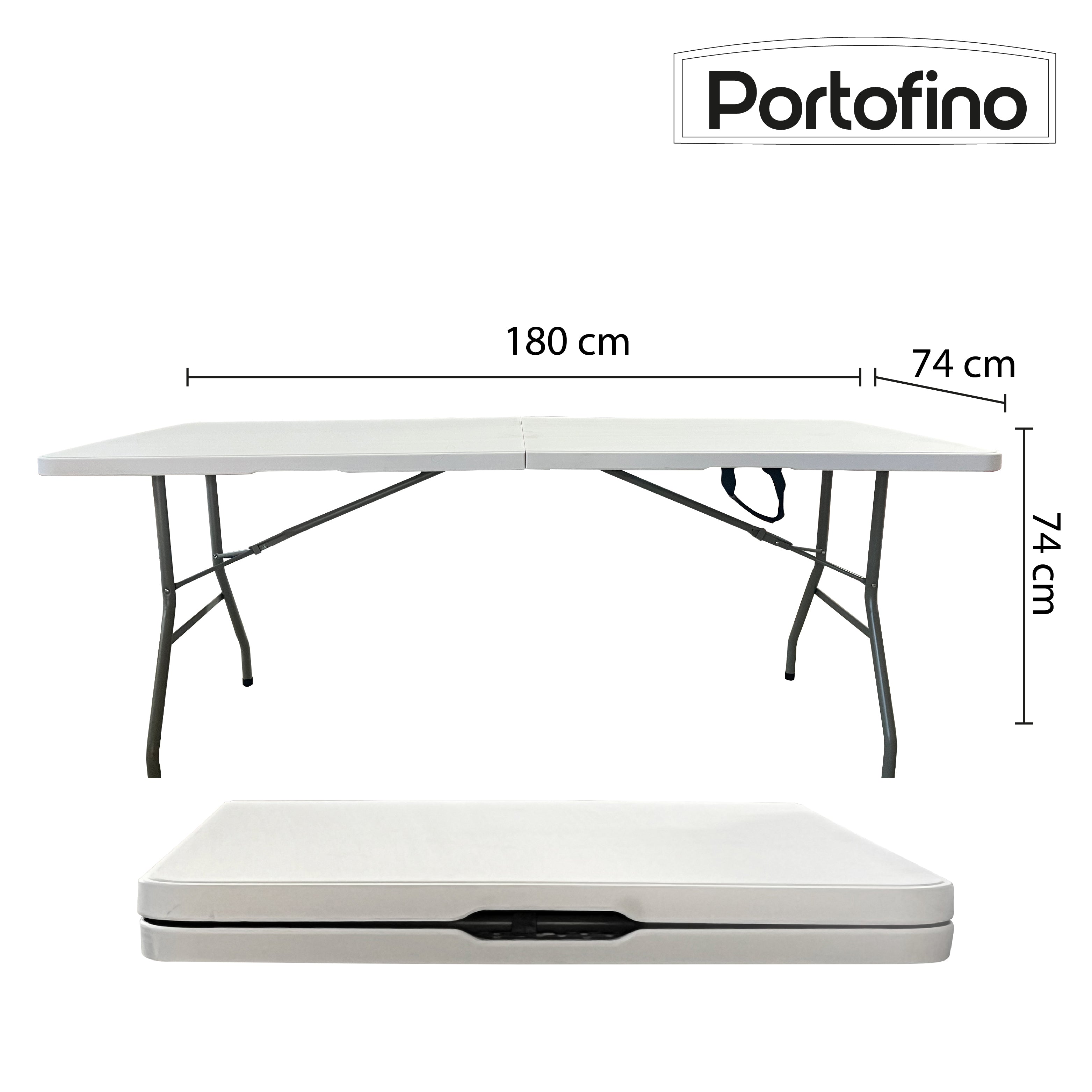 MESA PLEGABLE T/PORTAFOLIO REFORZADA 1.8  MARCA PORTOFINO