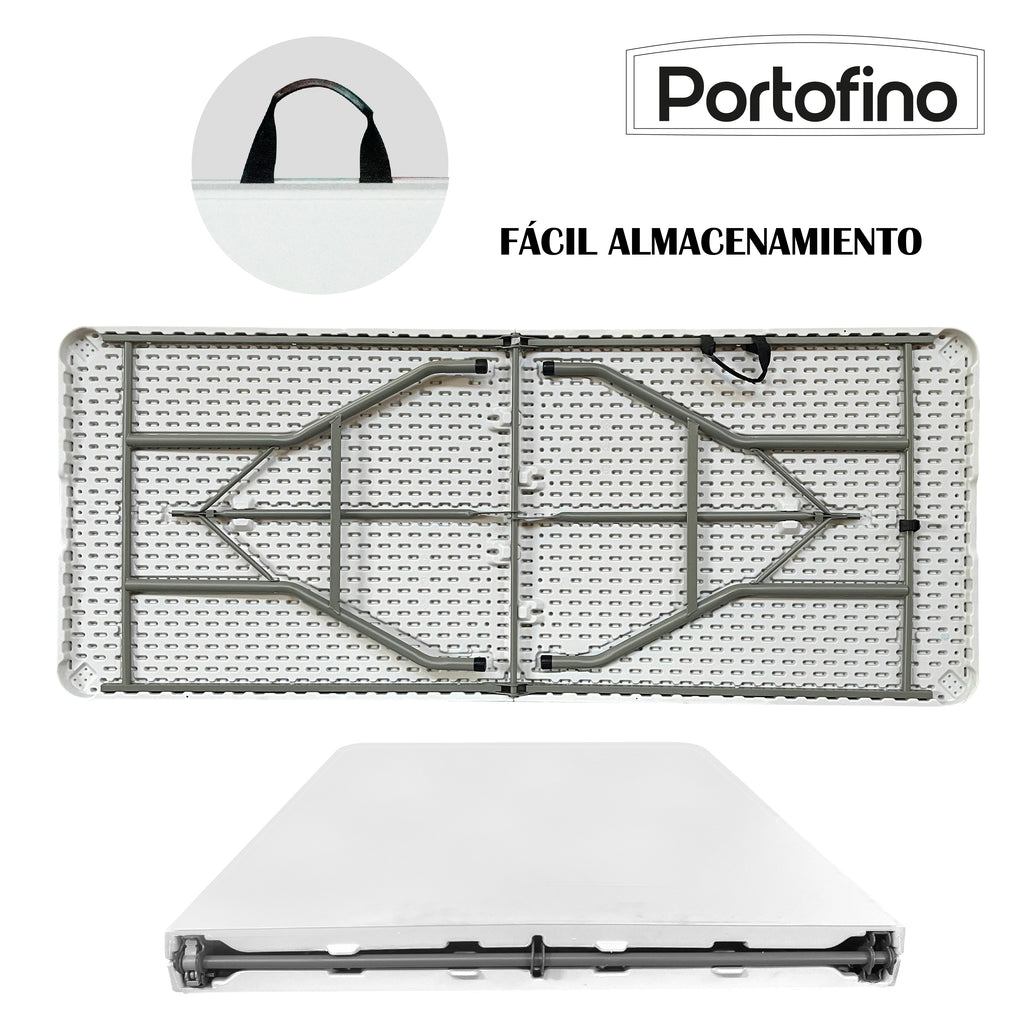 MESA PLEGABLE T/PORTAFOLIO REFORZADA 1.8  MARCA PORTOFINO