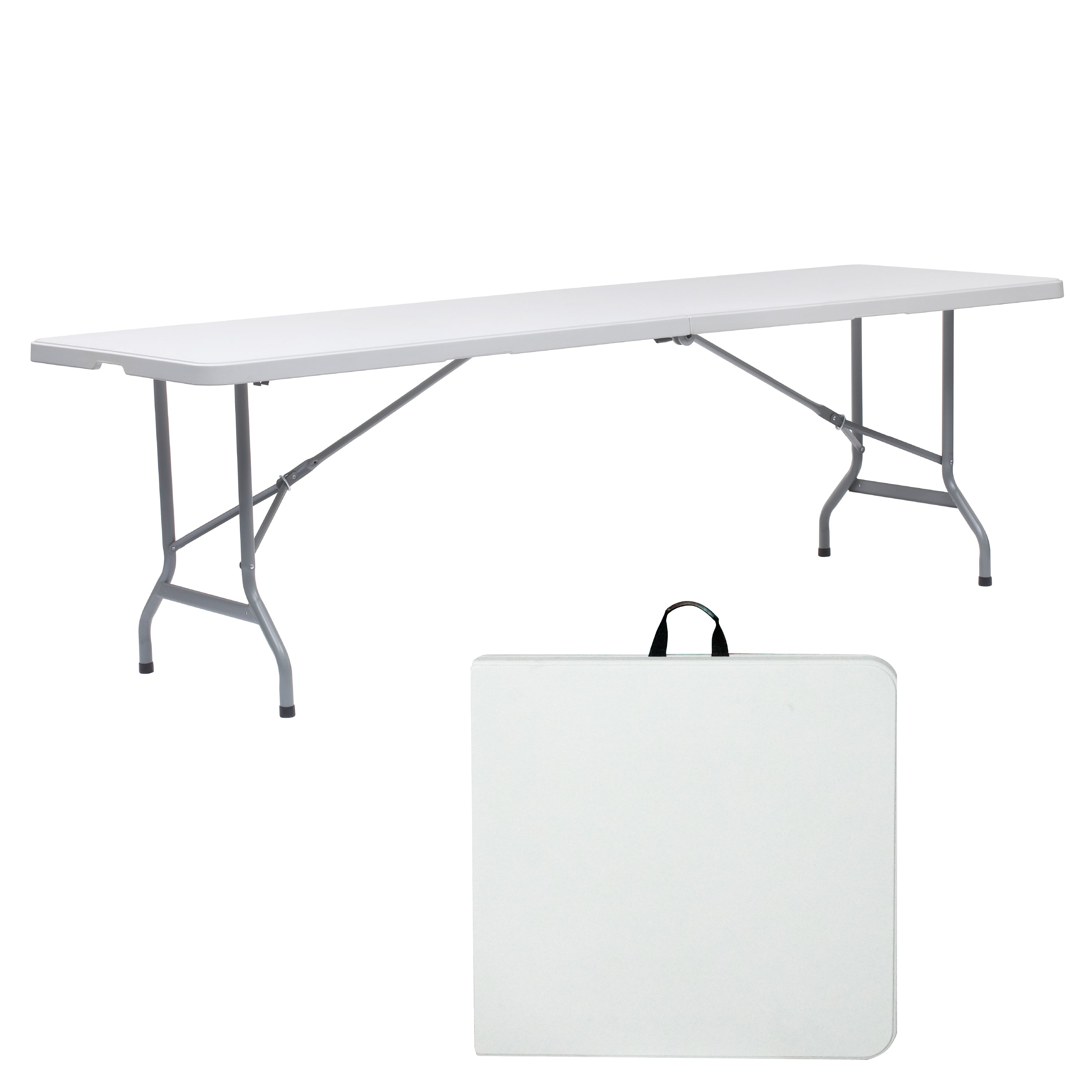 MESA PLEGABLE TIPO PORTAFOLIO 2.40M MARCA PORTOFINO