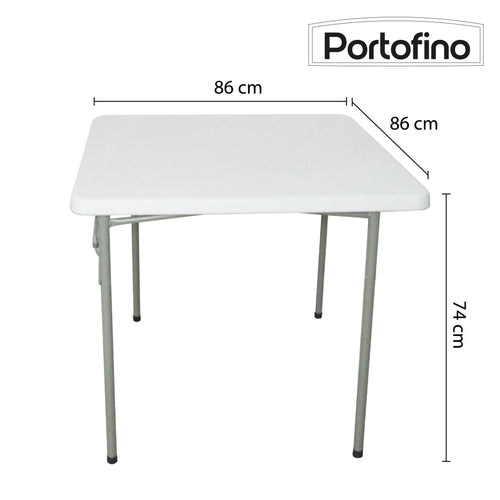 MESA PLEGABLE CUADRADA 86CM MARCA PORTOFINO