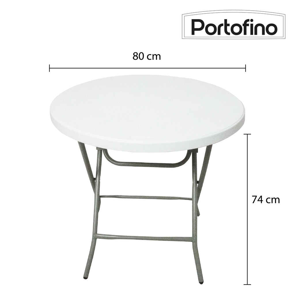MESA PLEGABLE REDONDA 80CM MARCA PORTOFINO