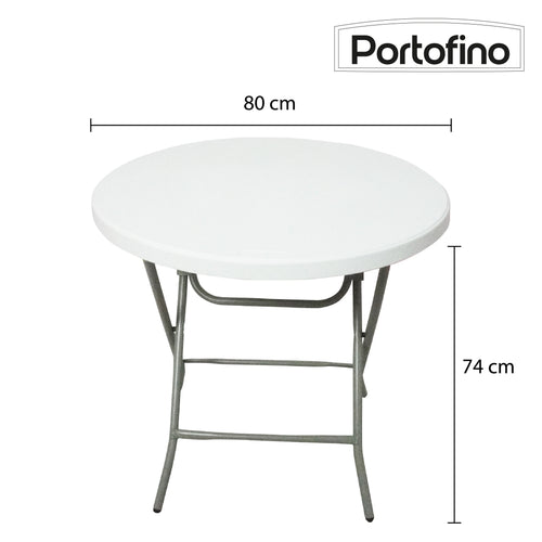 MESA PLEGABLE REDONDA 80CM MARCA PORTOFINO