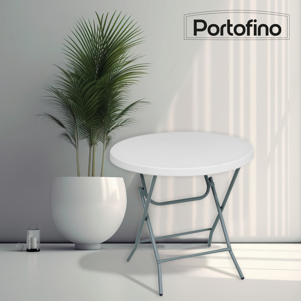 MESA PLEGABLE REDONDA 80CM MARCA PORTOFINO