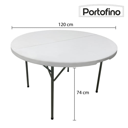 MESA PLEGABLE REDONDA 1.20M MARCA PORTOFINO