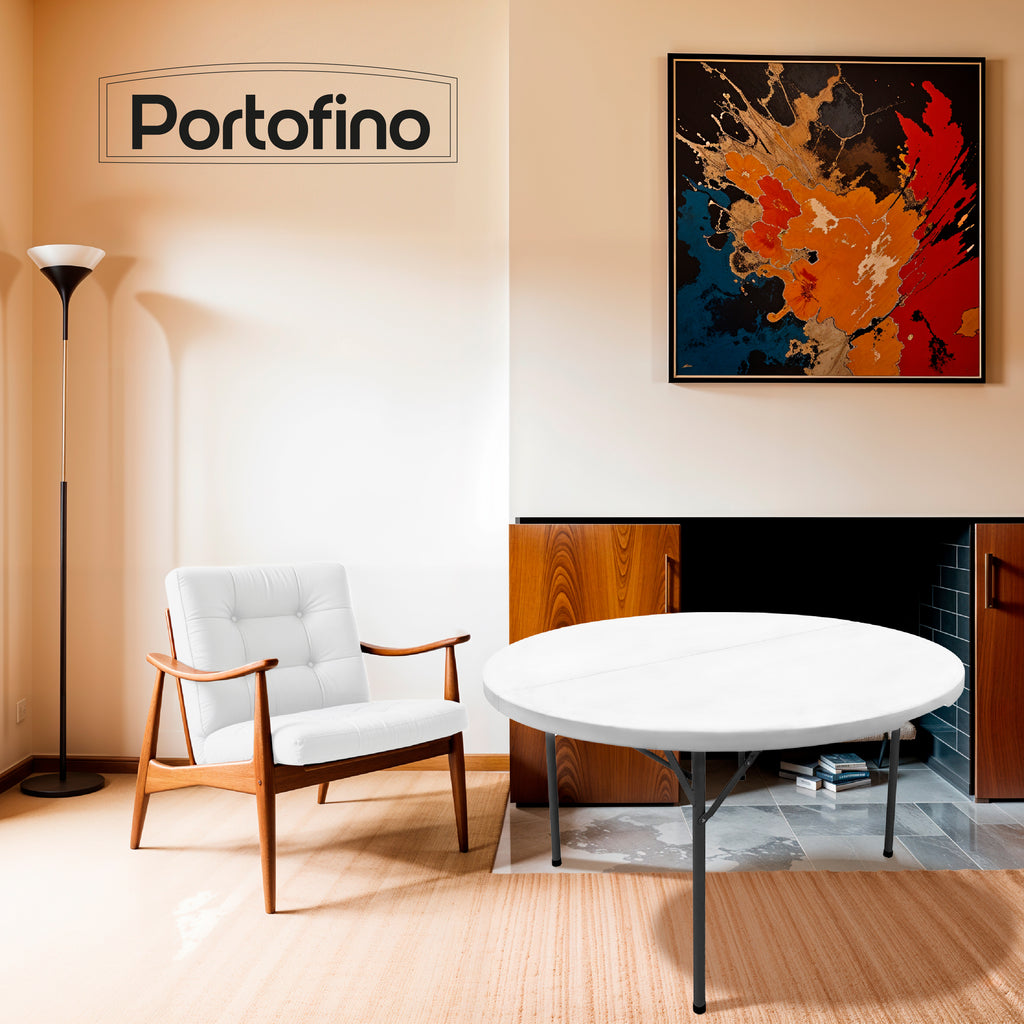 MESA PLEGABLE REDONDA 1.20M MARCA PORTOFINO