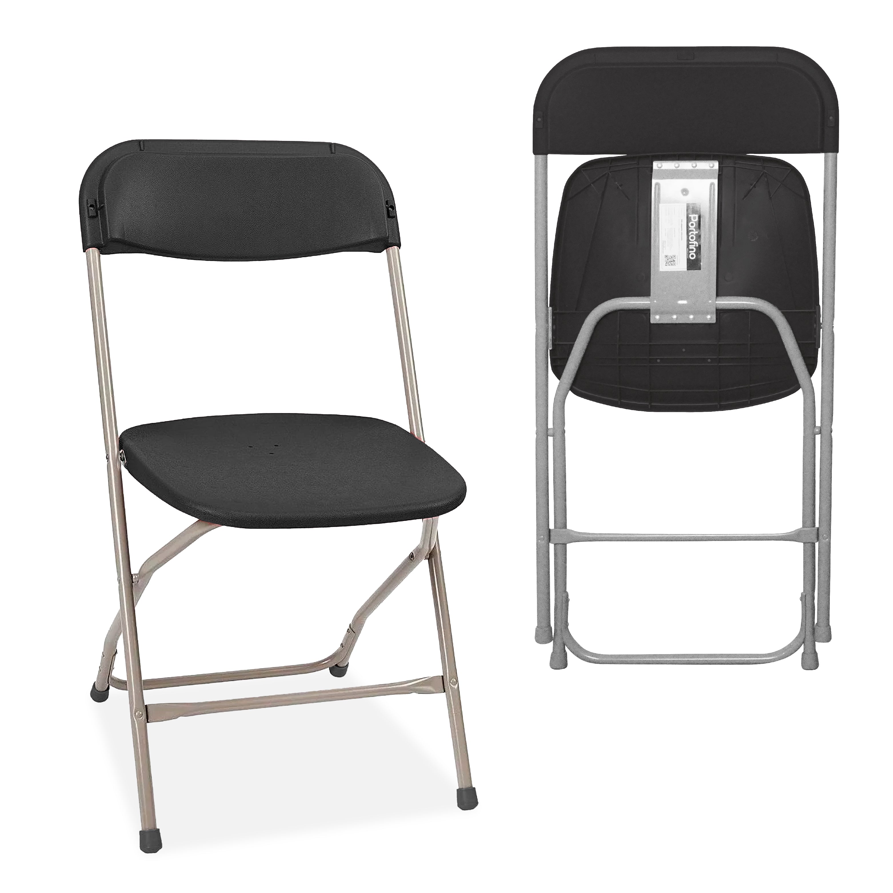 SILLA PLEGABLE NEGRA LIGERA SUPER RESISTENTE MARCA PORTOFINO