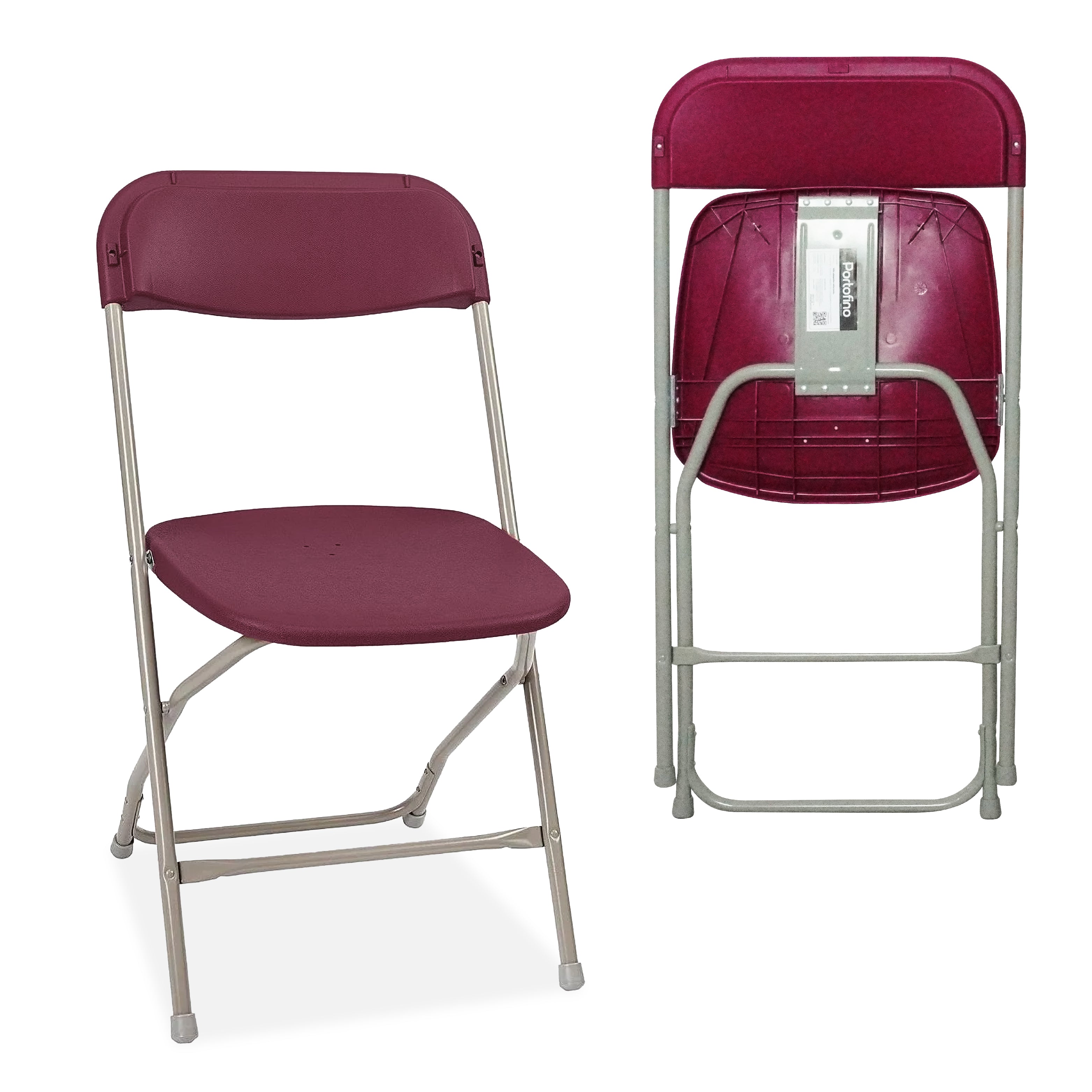SILLA PLEGABLE COLOR VINO SUPER LIGERA Y RESISTENTE  MARCA PORTOFINO
