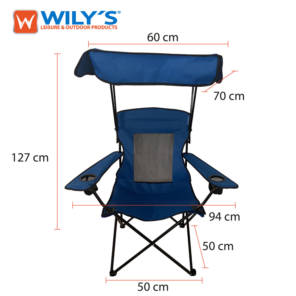 SILLA PLEGABLE PARA CAMPING JARDIN EVENTOS. CON TECHO.   NEGRO  AZUL  ROJO