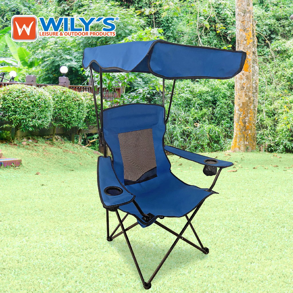 SILLA PLEGABLE PARA CAMPING JARDIN EVENTOS. CON TECHO.   NEGRO  AZUL  ROJO
