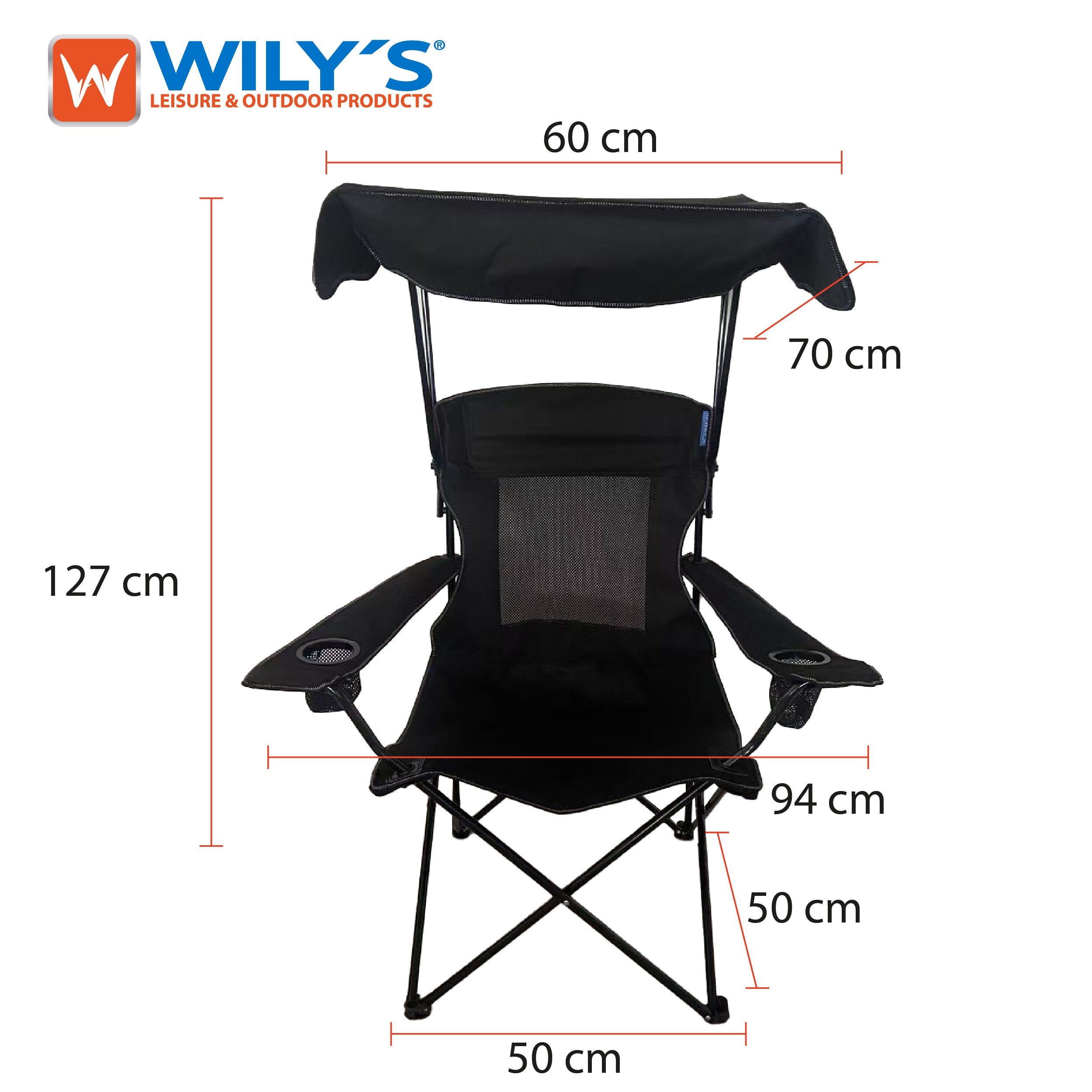 SILLA PLEGABLE PARA CAMPING JARDIN EVENTOS. CON TECHO.   NEGRO  AZUL  ROJO
