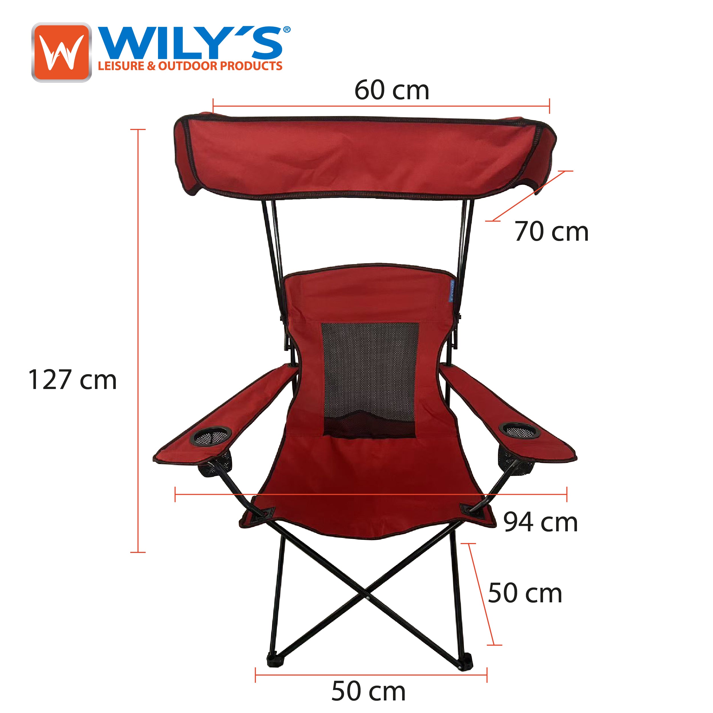 SILLA PLEGABLE PARA CAMPING JARDIN EVENTOS. CON TECHO.   NEGRO  AZUL  ROJO