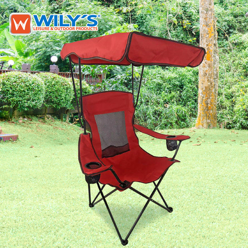 SILLA PLEGABLE PARA CAMPING JARDIN EVENTOS. CON TECHO.   NEGRO  AZUL  ROJO