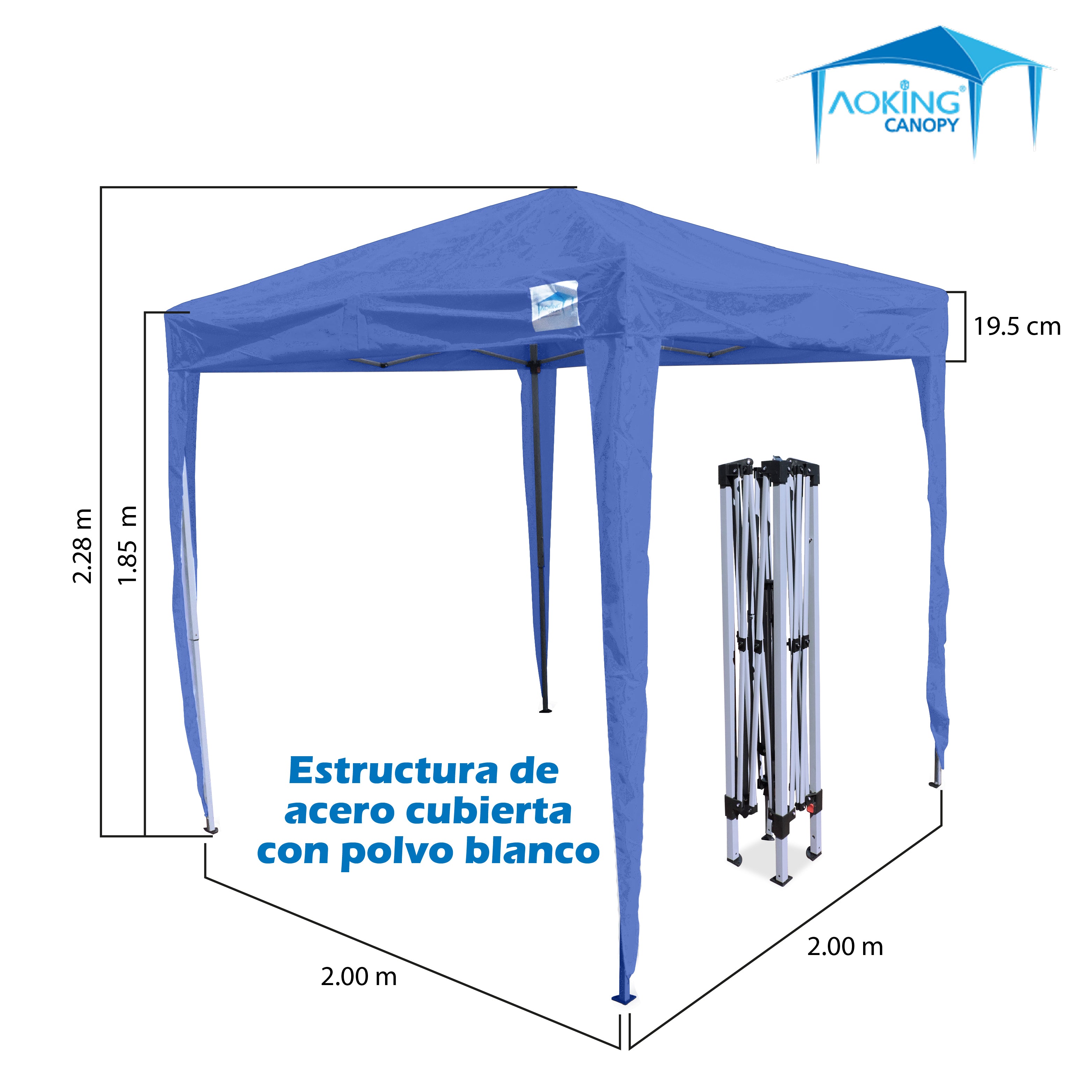 TOLDO MANUAL AOKING 2 X2m 2.95 de ALTURA