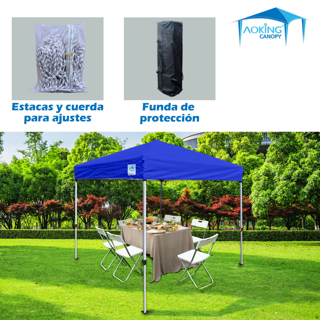 TOLDO 2X2  2.90 ALTURA ABIERTO PLEGABLE ONE TOUCH COLORES ROJO AZUL BLANCO