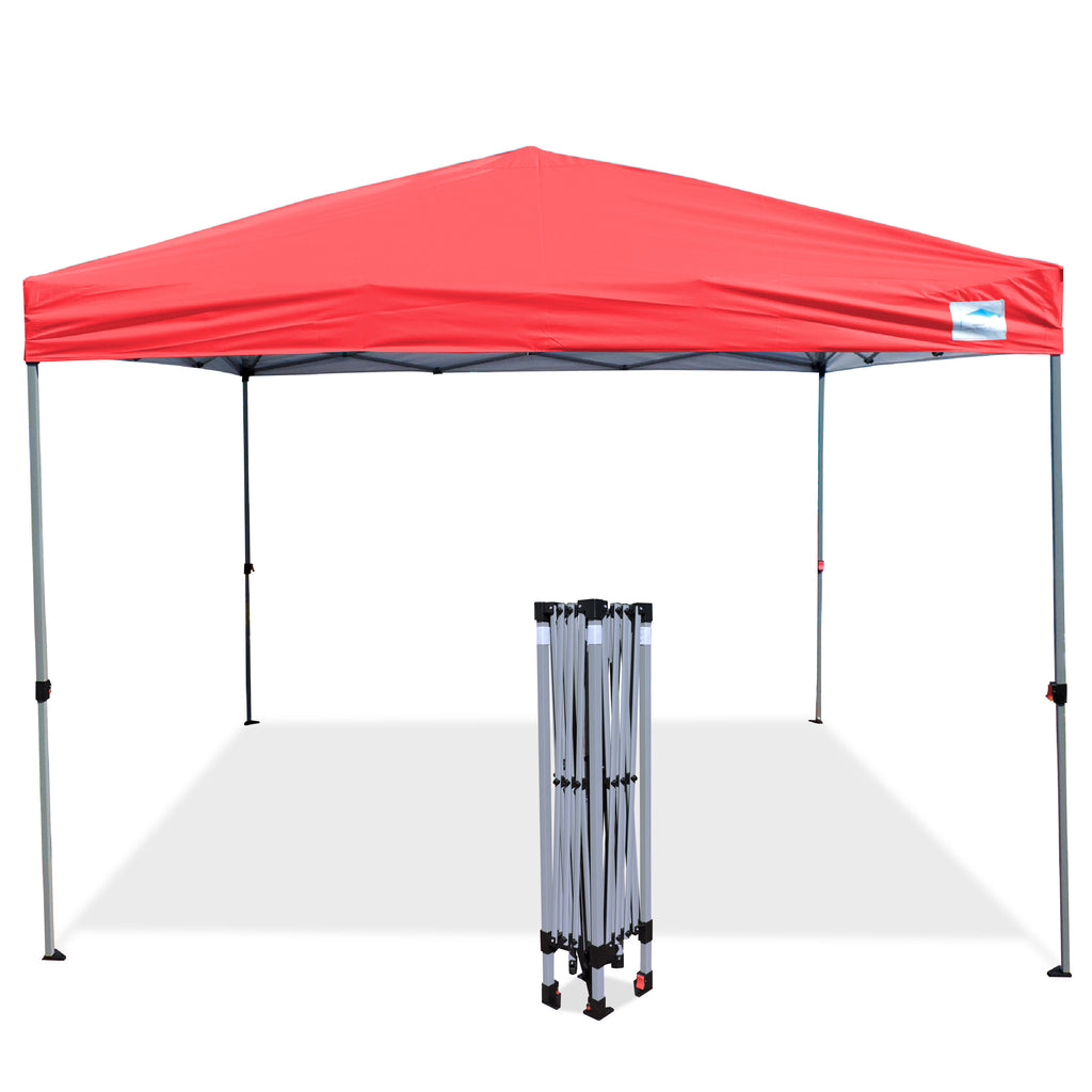 TOLDO 3X3 PLEGABLE ONE TOUCH   ALTURA DE POSTE 2.95M ALTURA COLOR AZUL ROJO GRIS