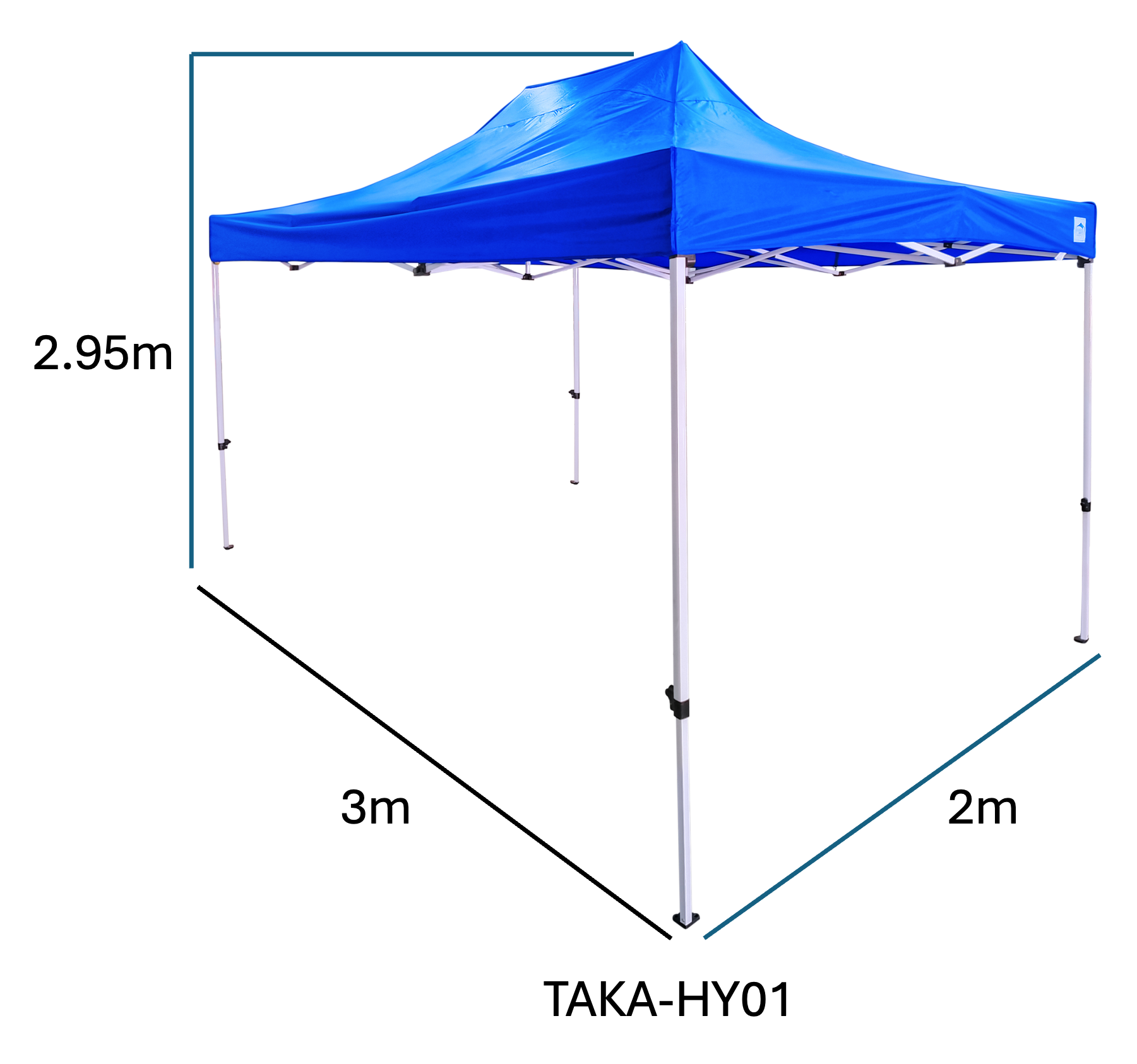 TOLDO AUTOMATICO 3 X 2M 2.95M ALTURA  COLOR AZUL ROJO BLANCO AOKING