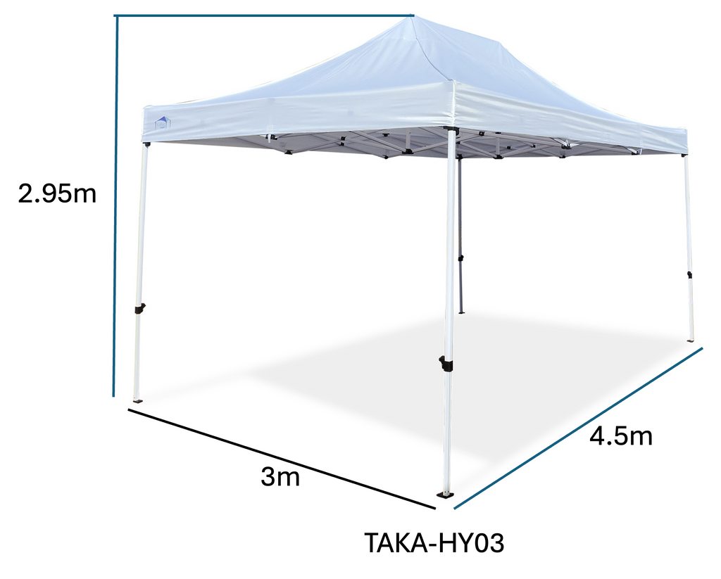 TOLDO ATUOMATICO 3 X 4.5M ALTURA 2.95M AOKING  ROJO AZUL BLANCO