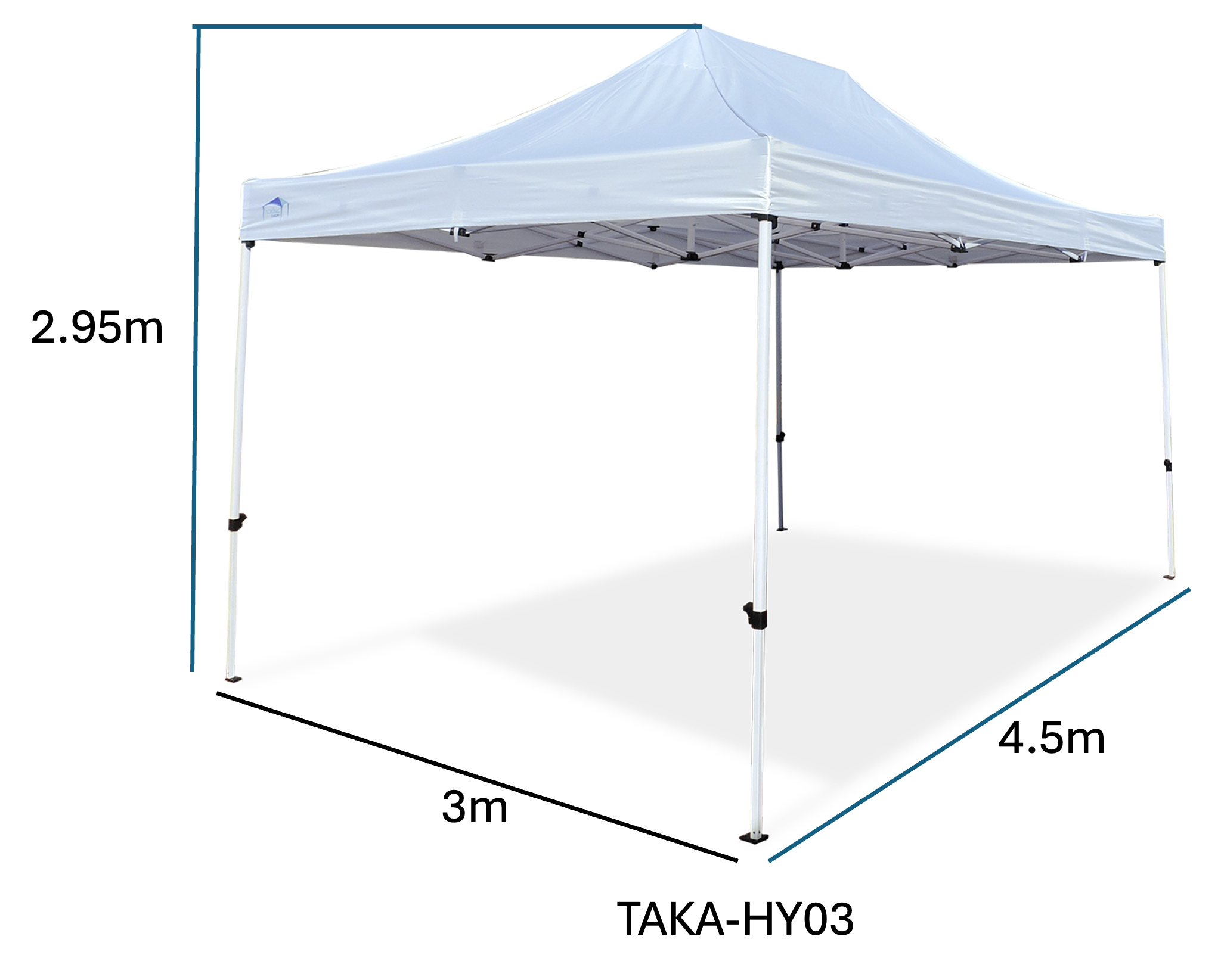 TOLDO ATUOMATICO 3 X 4.5M ALTURA 2.95M AOKING  ROJO AZUL BLANCO