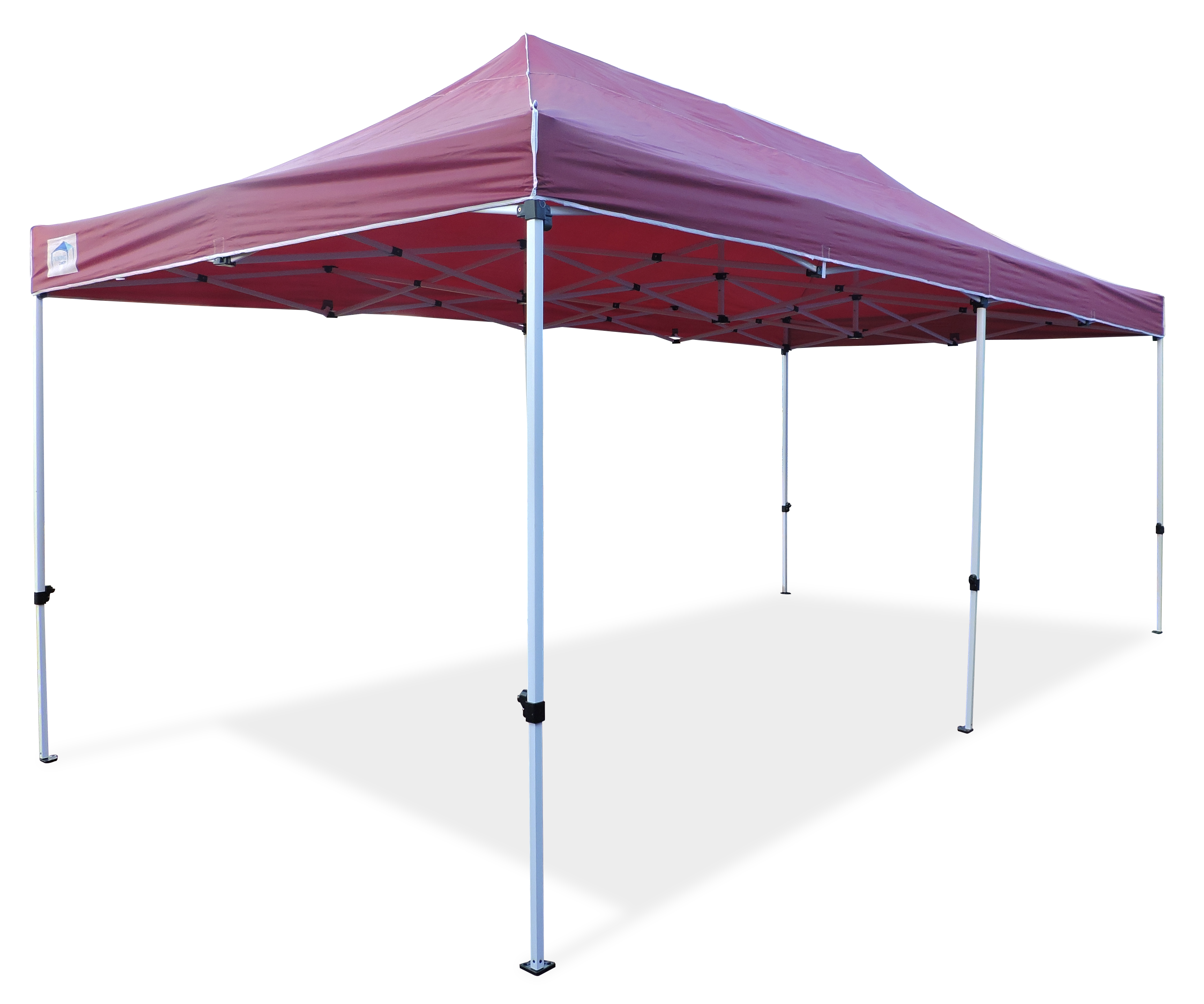 Toldo 2x2 Plegable Automatico Metalico  Lona Uv ALTURA 2.95  ROJO AZUL GRIS