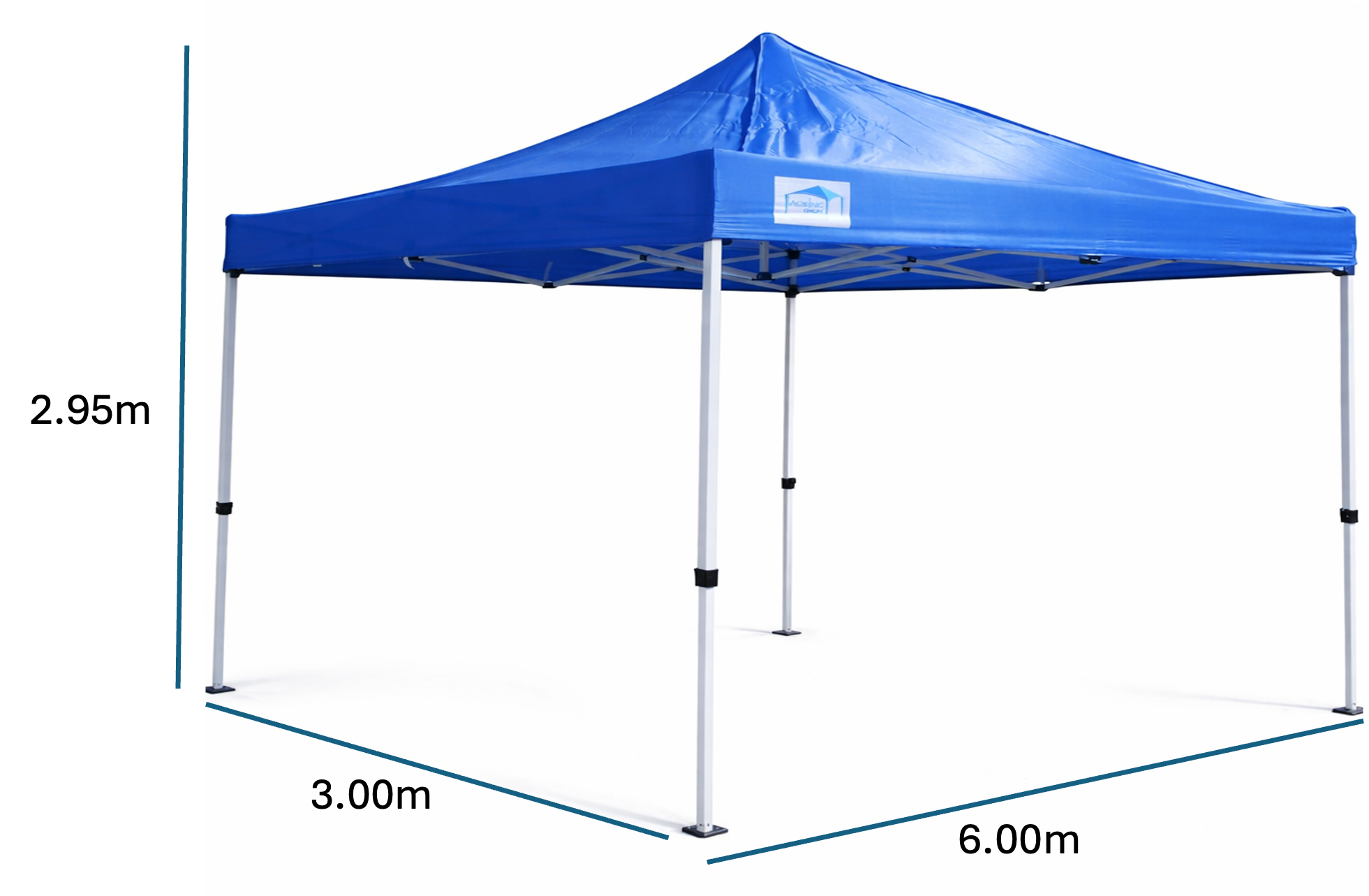 TOLDO ATUOMATICO 3 X 6  2.95 ALTURA  AOKING  ROJO AZUL BLANCO