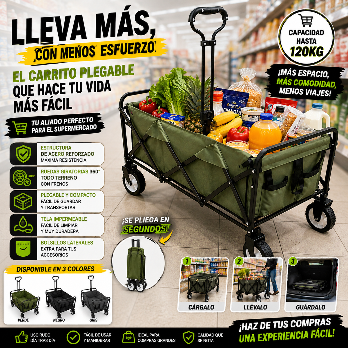 CARRITO WAGON  PLEGABLE MARCA WILLYS